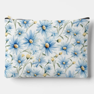 Pretty Blue Daisies Accessory Pouch
