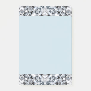 Pretty blue diamond note pad post its
