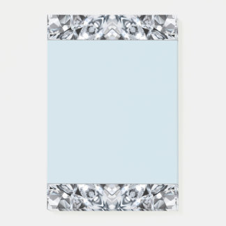 Pretty blue diamond note pad post its