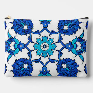 “Pretty Blue Duo Floral ” Cosmetic Accessory Pouch