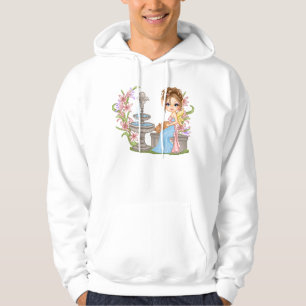 Pretty Blue Faery Pixel Art Hoodie