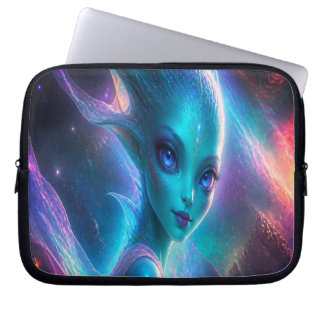 Pretty Blue Fairy Pointed Ears On Electronics Bag