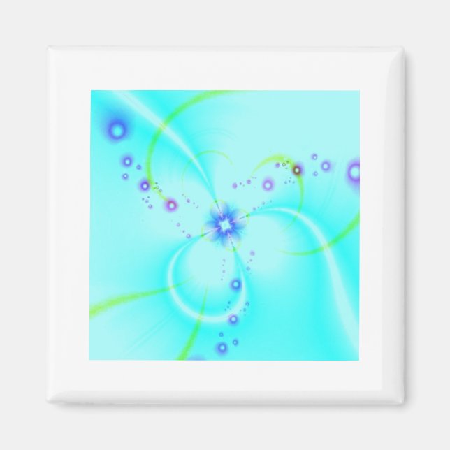 Pretty Blue Flower  Magnet (Front)