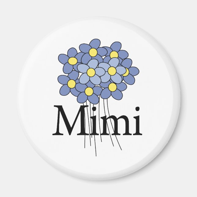 Pretty Blue Flower Mimi T-shirt Magnet (Front)