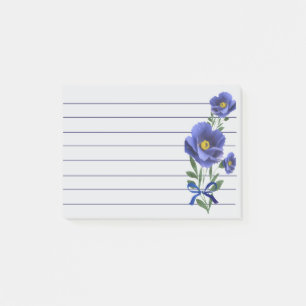 Pretty Blue Flower  Post-it Notes