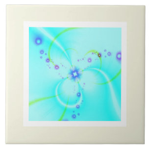 Pretty Blue Flower  Tile
