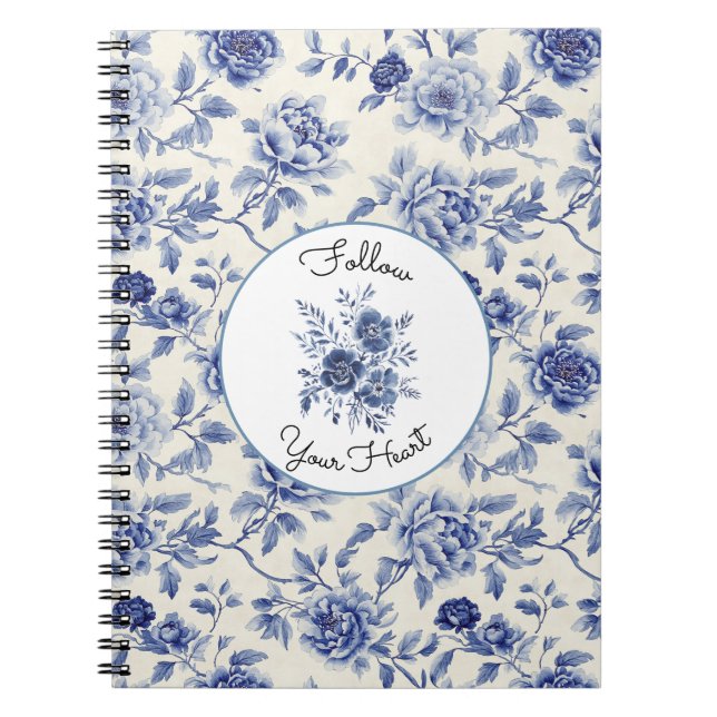Pretty Blue Flowers   Notebook (Front)