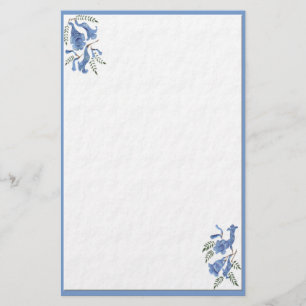 Pretty Blue Flowers Stationery