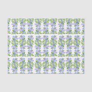 Pretty Blue Forget Me Nots Floral Tissue Paper