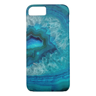 Pretty Blue Geode Gemstone Case
