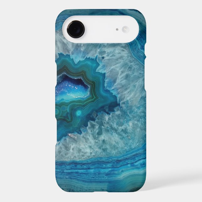 Pretty Blue Geode Gemstone Case (Back)