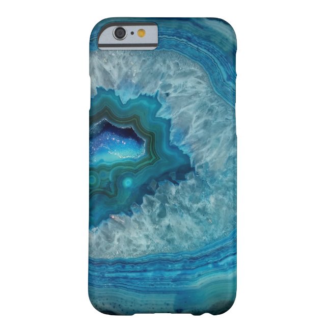 Pretty Blue Geode Gemstone Case (Back)