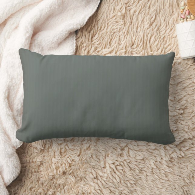 Pretty Blue Green Simple Striped Lumbar Cushion (Blanket)