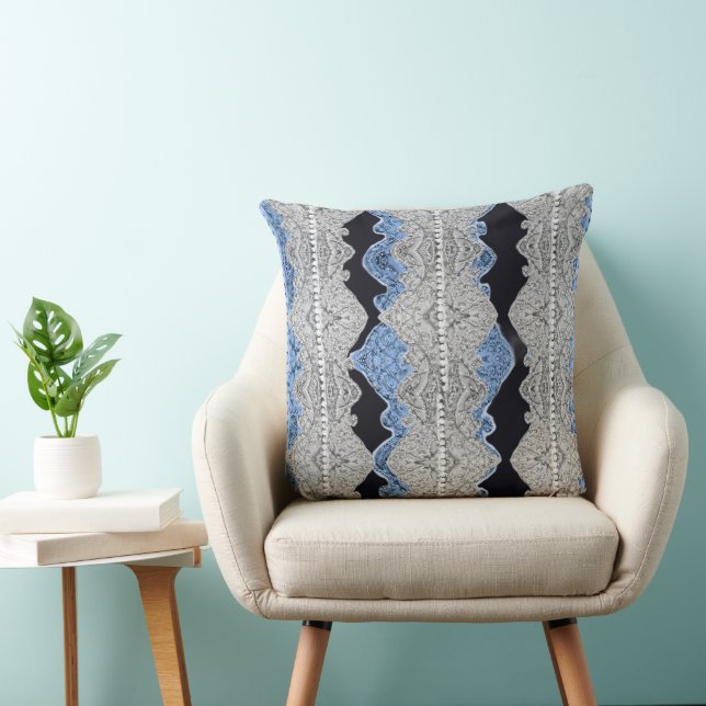 Pretty Blue Grey  Cushion (Chair)