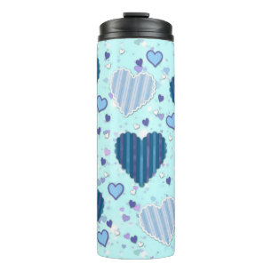 Pretty Blue Hearts Tumbler