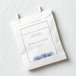 Pretty Blue Hydrangea Funeral Seed Packet Favour Bags