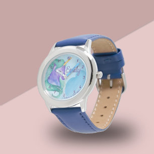 Pretty Blue I Believe in Unicorns Kids Watch