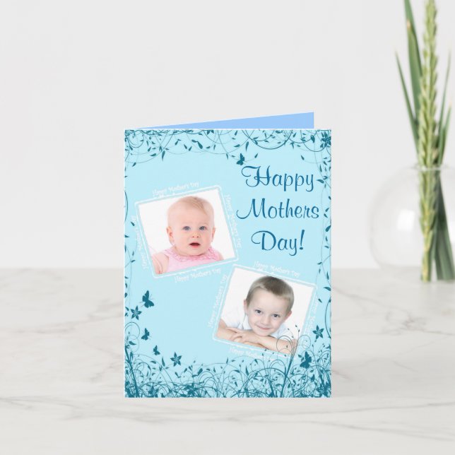 Pretty blue instagram template mothers day (Front)