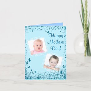 Pretty blue instagram template mothers day
