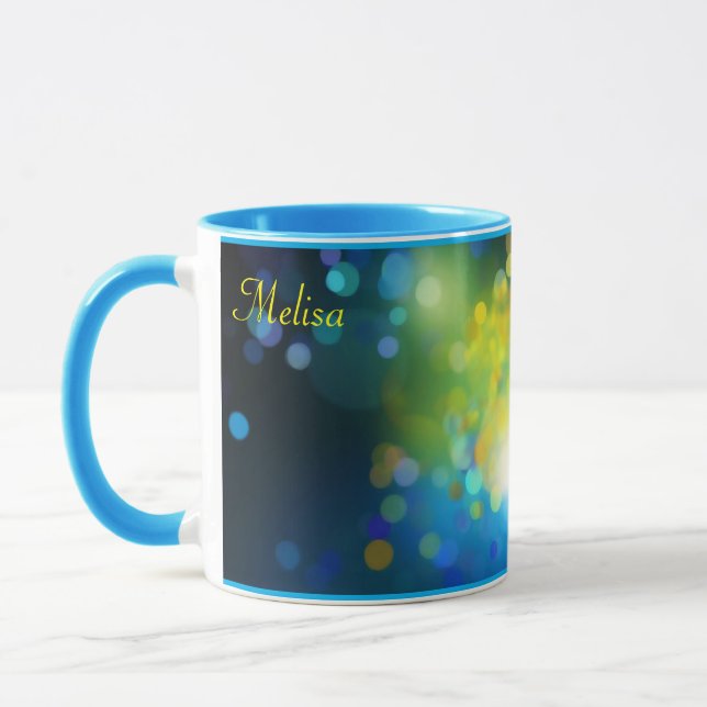 Pretty Blue Is My Favourite Colour Gift Name Coffe Mug (Left)
