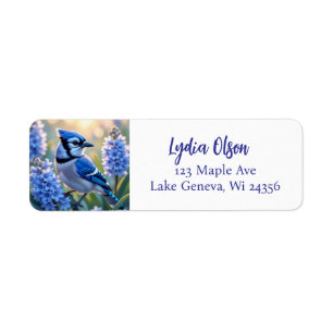 Pretty Blue Jay and Lilacs Personalised
