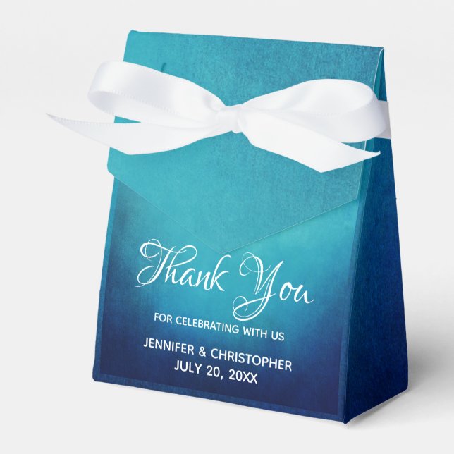 Pretty Blue Mandala Abstract Favour Box (Front Side)