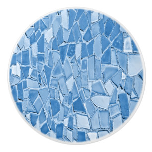 Pretty Blue Mosaic Door or Drawer Knob