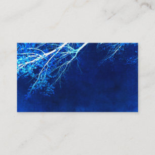 pretty blue nature art business card template
