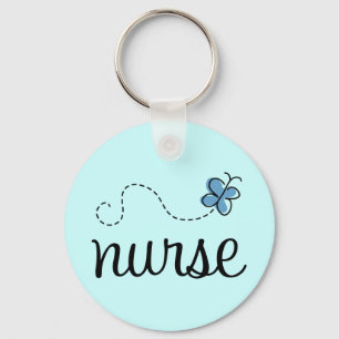 Pretty Blue Nurse Keychain