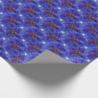 Pretty Blue Penstemons Pattern Wrapping Paper