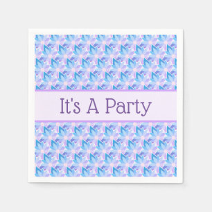 Pretty Blue Purple Flower  Napkin