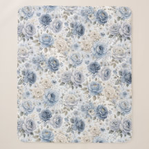 Pretty Blue Rose Floral Watercolor