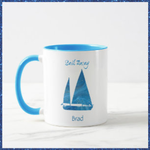 Pretty Blue Sail Away Mug