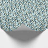 Pretty Blue Shell Starfish Sea Pattern