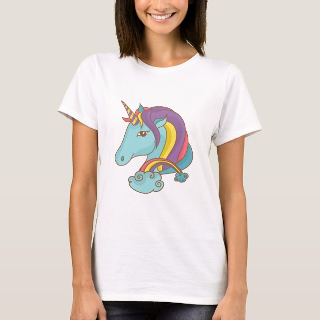 Pretty Blue Unicorn T-Shirt (Front)