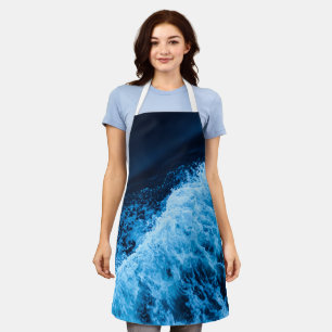 Pretty Blue Waves Apron