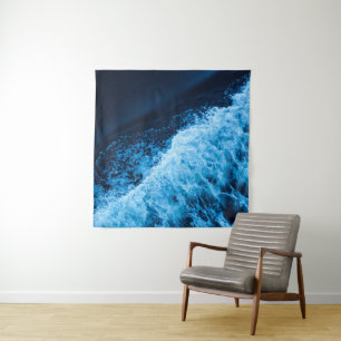 Pretty Blue Waves Tapestry