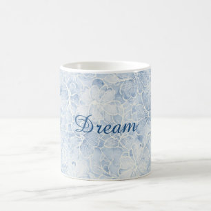 Pretty Blue White Flowers Coffee Mug