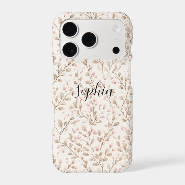 Pretty Blush Pink Cream Floral  (Back)
