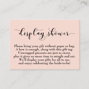 Pretty Blush Pink Display Bridal Shower Gift Card