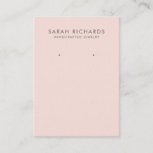 Pretty Blush Pink Earring Display Business Card