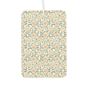 Pretty Blush Pink Green Leaves Floral Butterflies Car Air Freshener