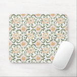 Pretty Blush Pink Green Leaves Floral Mouse Pad<br><div class="desc">Pretty Blush Pink Green Leaves Floral</div>