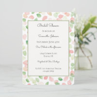 Pretty Blush Pink Mint Flower Petals Bridal Shower