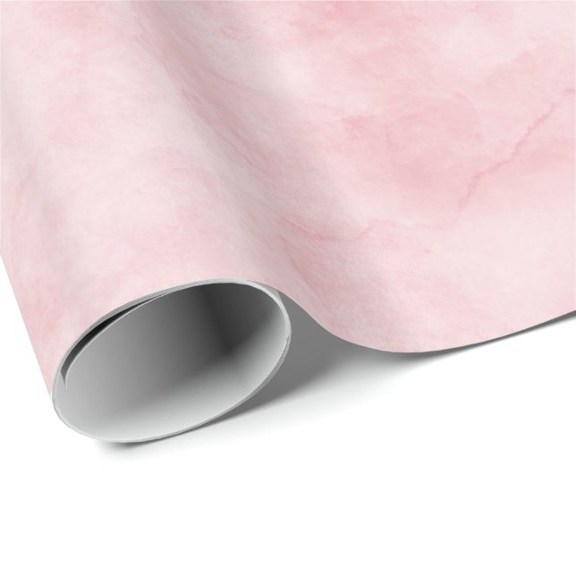 Pretty Blush Pink Watercolor Wrapping Paper (Roll Corner)