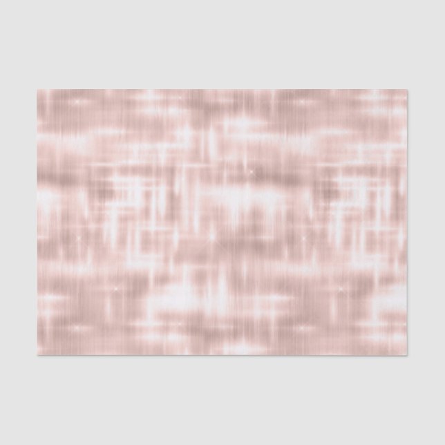 Pretty Blush Pink White Abstract Stripes Tissue Paper (Front)
