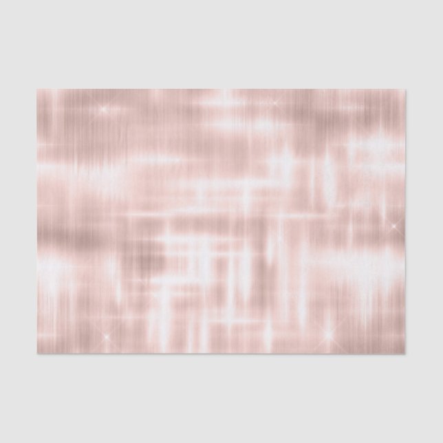 Pretty Blush Pink White Abstract Stripes Tissue Paper (Front)