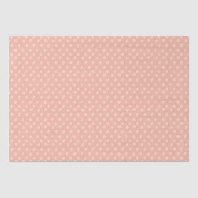 Pretty Blush Rose Polka Dot Tissue Paper (Front)