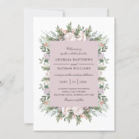 Pretty Bohemian Floral Elegant Light Mauve Wedding