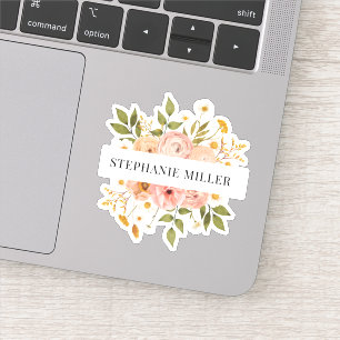 Pretty bohemian floral full or first name